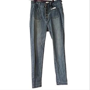 A2 jeans Los Angeles light wash hugh waisted skinny jeans size 7 NWT